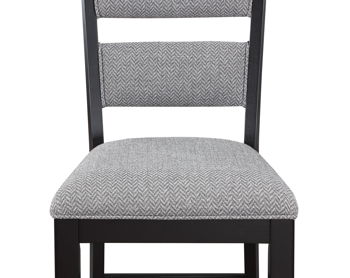 Frey Black/Gray Counter Height Chair, Set of 2 - Crown Mark | Olivia Furniture