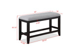 Frey Black/Gray Counter Height Dining Bench - Crown Mark | Olivia Furniture