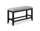 Frey Black/Gray Counter Height Dining Bench - Crown Mark | Olivia Furniture
