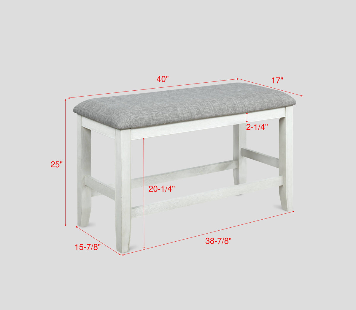 Fulton Chalk/White Counter Height Dining Set | Crown Mark | Olivia Furniture