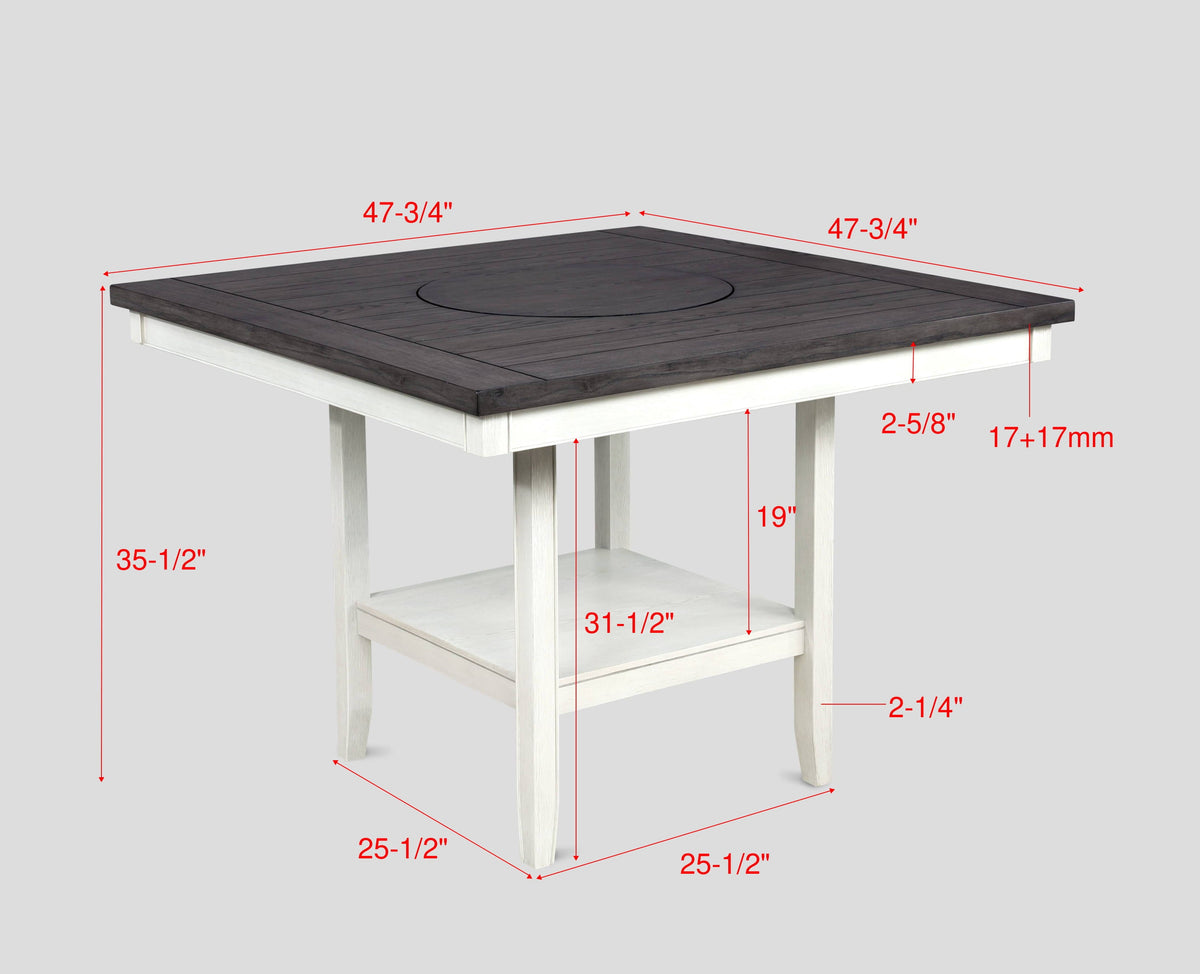 Fulton Chalk/White Counter Height Dining Set | Crown Mark | Olivia Furniture