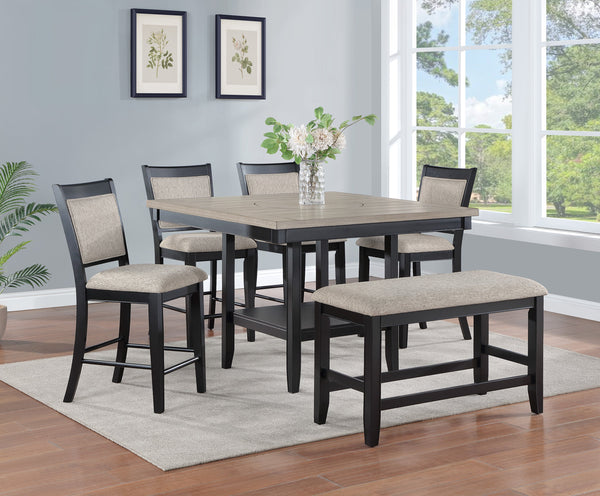 Fulton Charcoal/Light Gray Counter Height Dining Set