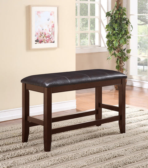 Fulton Espresso Counter Height Dining Bench - Crown Mark | Olivia Furniture