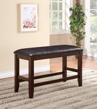 Fulton Espresso Counter Height Dining Bench - Crown Mark | Olivia Furniture