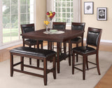 Fulton Espresso Counter Height Dining Bench - Crown Mark | Olivia Furniture
