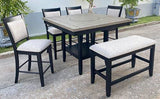 Fulton Light Gray Counter Height Chair, Set of 2 - Crown Mark | Olivia Furniture