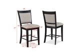 Fulton Light Gray Counter Height Chair, Set of 2 - Crown Mark | Olivia Furniture
