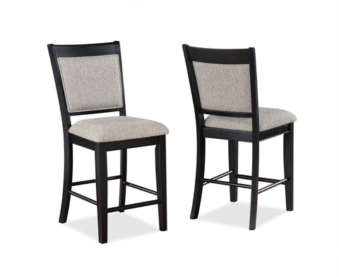 Fulton Light Gray Counter Height Chair, Set of 2 - Crown Mark | Olivia Furniture