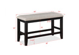 Fulton Light Gray Counter Height Dining Bench - Crown Mark | Olivia Furniture