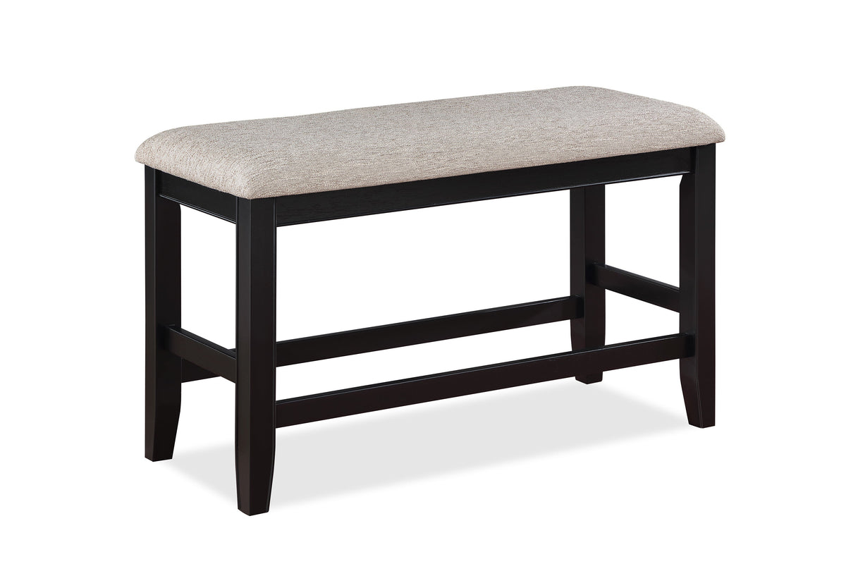 Fulton Light Gray Counter Height Dining Bench - Crown Mark | Olivia Furniture