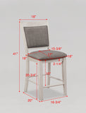 Fulton White Counter Height Chair, Set of 2 - Crown Mark | Olivia Furniture