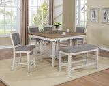 Fulton White Counter Height Chair, Set of 2 - Crown Mark | Olivia Furniture
