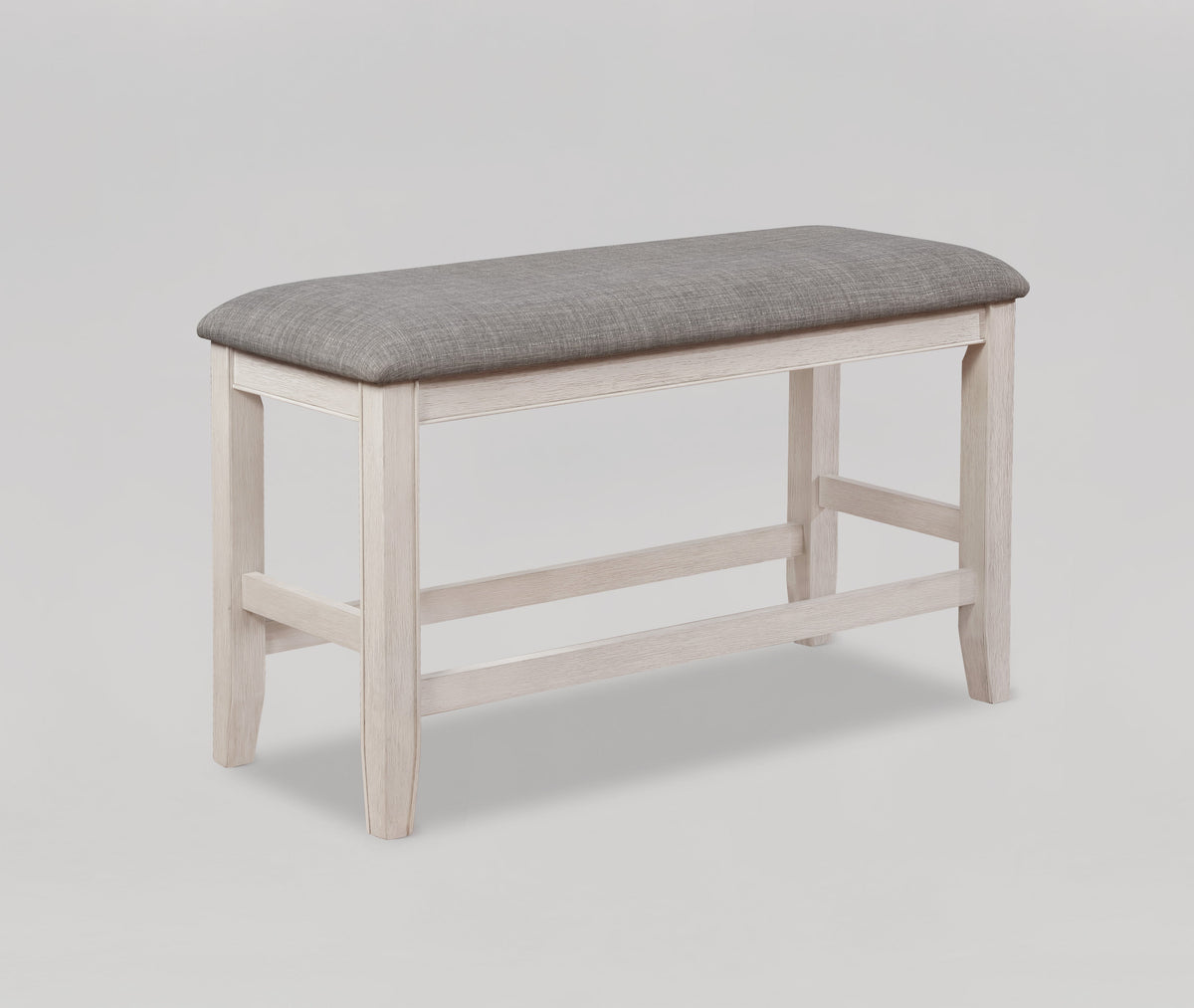 Fulton White Counter Height Dining Bench - Crown Mark | Olivia Furniture
