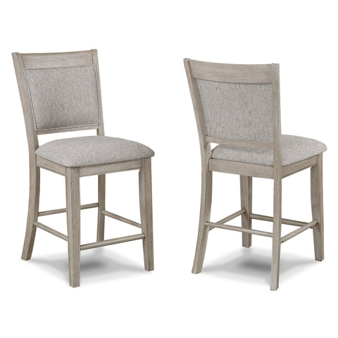 Fulton White Oak Counter Height Dining Chair, Set of 2 - Crown Mark | Olivia Furniture