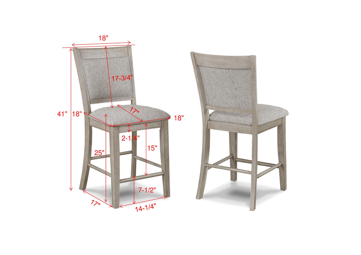 Fulton White Oak Counter Height Dining Set | Crown Mark | Olivia Furniture