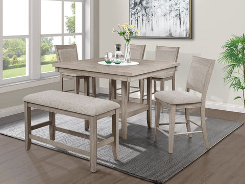 Fulton White Oak Counter Height Dining Set | Crown Mark | Olivia Furniture