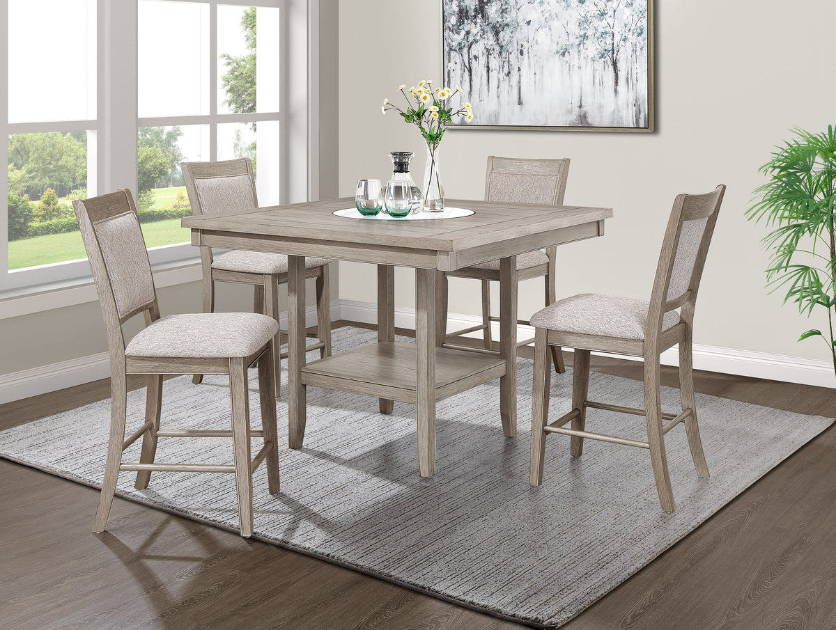 Fulton White Oak Counter Height Dining Set | Crown Mark | Olivia Furniture