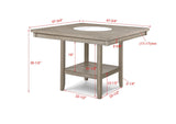 Fulton White Oak Counter Height Dining Set | Crown Mark | Olivia Furniture