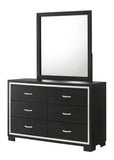 Gennro Black Dresser Mirror (Mirror Only) - Crown Mark | Olivia Furniture