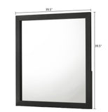 Gennro Black Dresser Mirror (Mirror Only) - Crown Mark | Olivia Furniture
