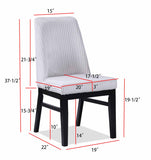 Hadley Black/White Dining Side Chair, Set of 2 - Crown Mark | Olivia Furniture