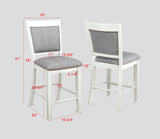 Hartwell Chalk Gray Counter Height Chair, Set of 2 - Crown Mark | Olivia Furniture