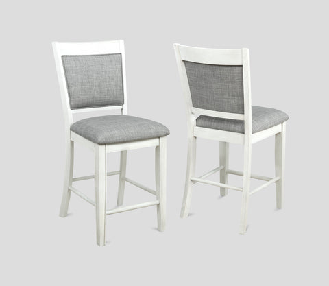 Hartwell Chalk Gray Counter Height Chair, Set of 2 - Crown Mark | Olivia Furniture