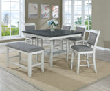 Hartwell Chalk Gray Counter Height Chair, Set of 2 - Crown Mark | Olivia Furniture