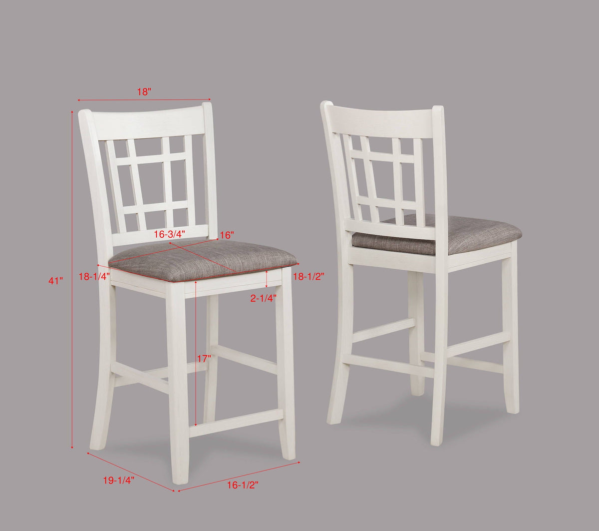 Hartwell Chalk Gray Counter Height Dining Set | Crown Mark | Olivia Furniture