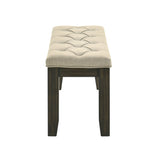 Herbert Espresso/Beige Dining Bench - Crown Mark | Olivia Furniture