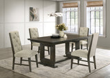 Herbert Espresso/Beige Dining Side Chair, Set of 2 - Crown Mark | Olivia Furniture