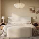 Graceland 54" Performance Faux Mohair Bench - Cream