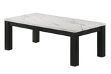 Ivy White Faux Marble 3-Piece Cocktail Set - Crown Mark | Olivia Furniture