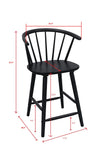 Janna Black Counter Height Stool, Set of 2 - Crown Mark | Olivia Furniture