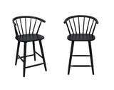Janna Black Counter Height Stool, Set of 2 - Crown Mark | Olivia Furniture