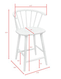 Janna White Counter Height Stool, Set of 2 - Crown Mark | Olivia Furniture