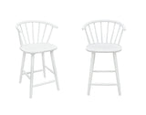 Janna White Counter Height Stool, Set of 2 - Crown Mark | Olivia Furniture