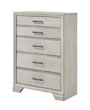 Jaymes White Mist Sleigh Storage Platform Bedroom Set