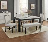 Jules Black/Light Gray Bench - Crown Mark | Olivia Furniture