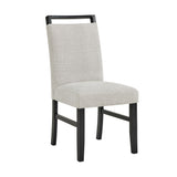 Jules Black/Light Gray Side Chair, Set of 2 - Crown Mark | Olivia Furniture