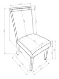 Jules Black/Light Gray Side Chair, Set of 2 - Crown Mark | Olivia Furniture