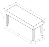 Jules Black/Light Gray Bench - Crown Mark | Olivia Furniture