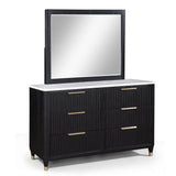Kara Black Dresser Mirror (Mirror Only) - Crown Mark | Olivia Furniture