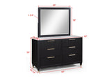 Kara Black Dresser Mirror (Mirror Only) - Crown Mark | Olivia Furniture