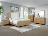 Kara Cerused Natural Bedroom Mirror (Mirror Only) - Crown Mark | Olivia Furniture