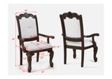 Kiera Coffee Brown / Beige Arm Chair, Set of 2 - Crown Mark | Olivia Furniture