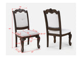 Kiera Coffee Brown / Beige Side Chair, Set of 2 - Crown Mark | Olivia Furniture