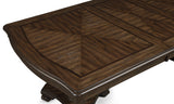 Kiera Coffee Brown Formal Extendable Dining Table