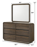 Kinkaid Warm Wood Dresser Top (Mirror Only) - Crown Mark | Olivia Furniture