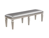 Klina Silver Champagne Dining Bench - Crown Mark | Olivia Furniture